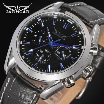 

JARAGAR 2020 hot sale brand Three Dial Style men business watch automatic 24 hour Date Display cheap male wrist watches