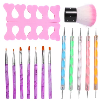 

1 Set Portable Manicure Supplies Set Professional Nail Manicure Pen Brush Set Household Nail Art Tool Kit for Salon Home Use