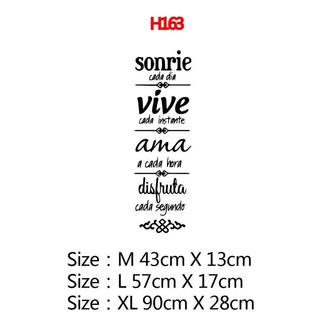 Large Spanish Quotes Phrase Wall Decals Wallpaper Vinyl Stickers For Office Room Decal Wall Sticker Home Decoration Poster Mural H163