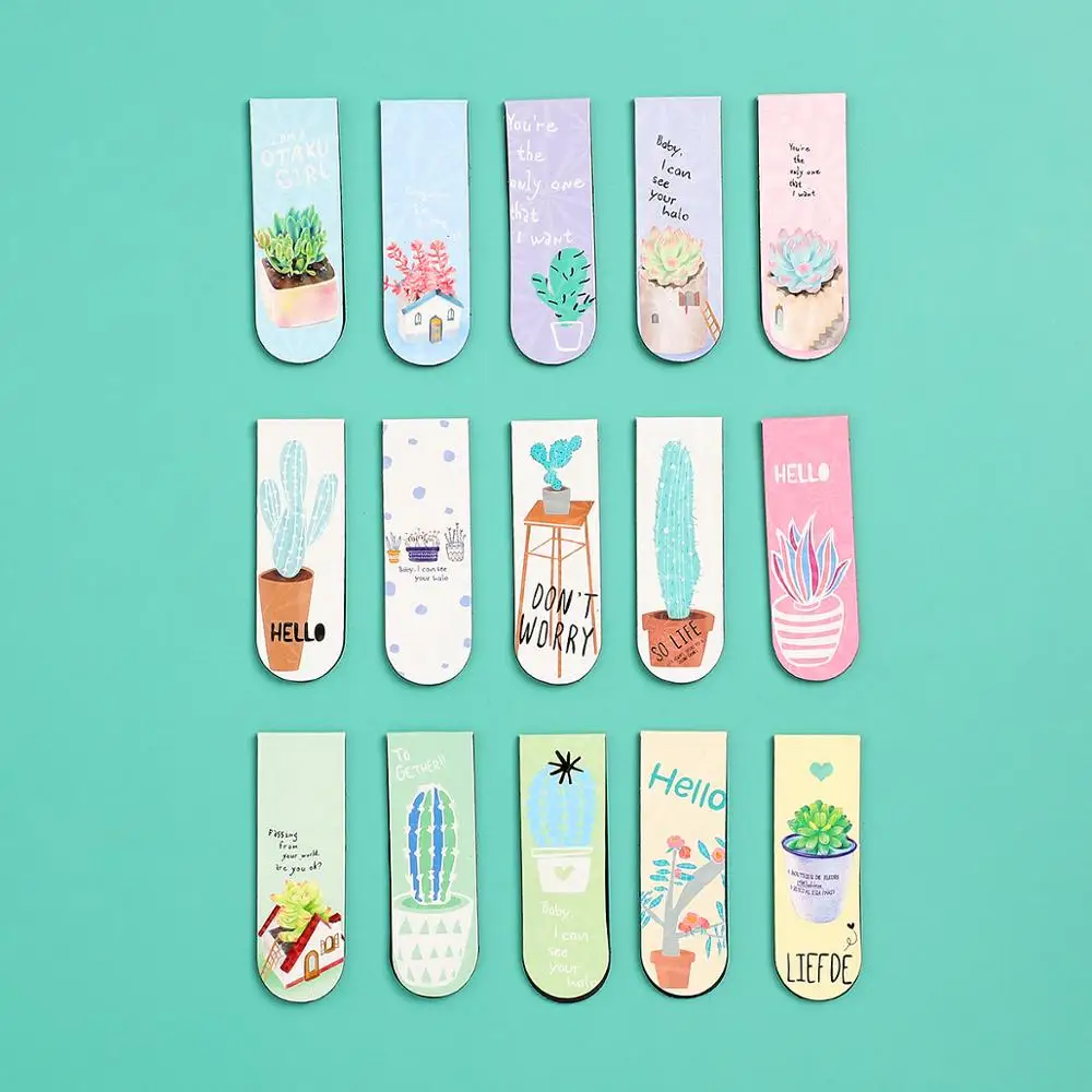 Cute Cartoon magnet bookmark life fresh bookmark creative magnetic Bookmarks For Books kawaii School supplies 6pcs/set