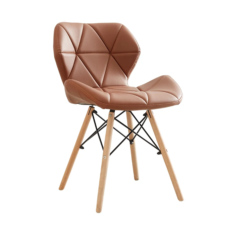

White chair creative modern minimalist office chair home computer chair study backrest adult Nordic dining chair