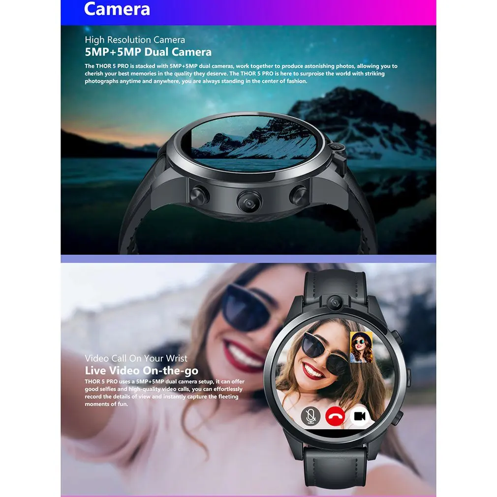 Flagship Zeblaze THOR 5 PRO SmartWatch 4G LTE 3GB