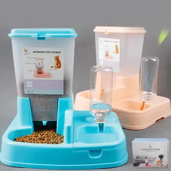 

Pet Dog Automatic Cat Dog Feeder Automatic Drinking Water Dog Bowl Cat Bowl Pot Water Power Feeding Bowl Combination Pet Supply