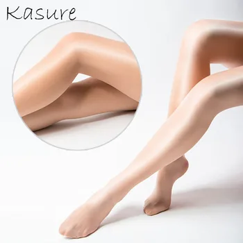 

KASURE Women Sexy Open crotch pants Transparent Glass Silk Pantyhose High Elastic Sexy Tights For Women Lady