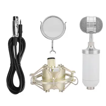 

Computer Mobile Phone Karaoke Condenser Microphone Studio Recording Mic with Stand microfone