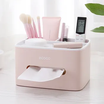 

Hot Sturdy Countertop Multifunctional Storage Box Detachable Side Pump Remote Control Jewelry Sundries double-layer Storage Box