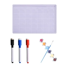 

Daily Monthly Calendar Resin Molds Cute Weather Pattern with 3 Whiteboard Makers