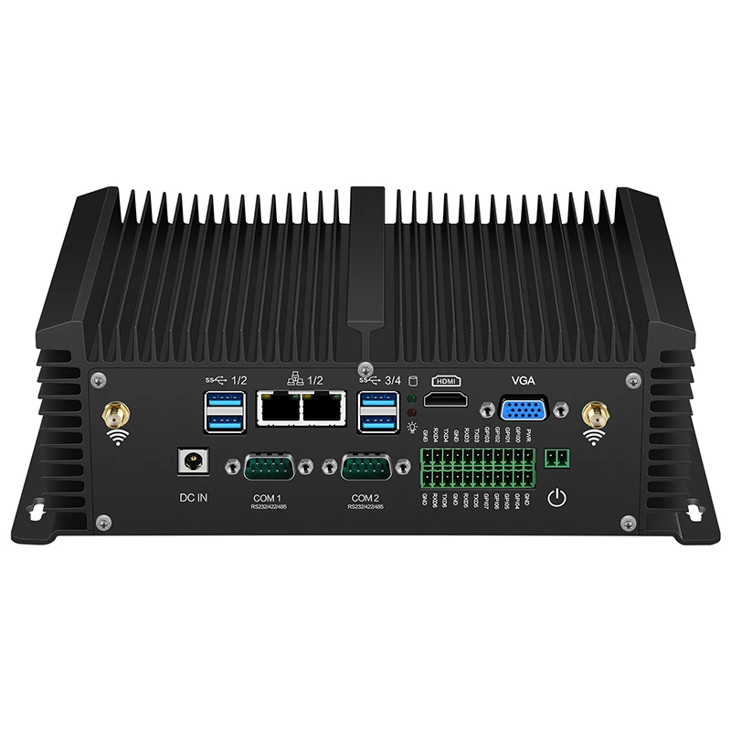 Промышленный мини-ПК Intel Core i7 7500U без вентилятора DDR4 RS232 RS422 RS485 HDMI VGA 8 * USB 2 LAN GPIO WiFi