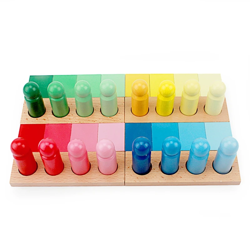 Kopen Baby Speelgoed Montessori Kleur Resemblance Sorting Task Hout Kleine Versie Speelgoed voor Kinderen Brinquedo Zintuiglijke Speelgoed Vroeg Leren
