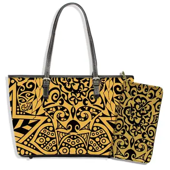 

Ethnic Tribe Style Handbags Skull Design Women Luxury PU Leather Shoulder Bags Wallet 2Pcs/Set Fashionable Totes sac a main