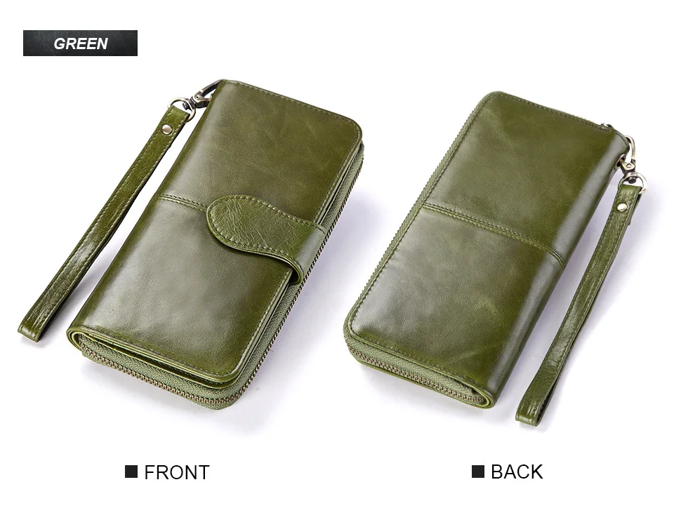 Leather Fashion Women's Handbag Multifunctional Long Zipper Multi Card Large Capacity Wallet