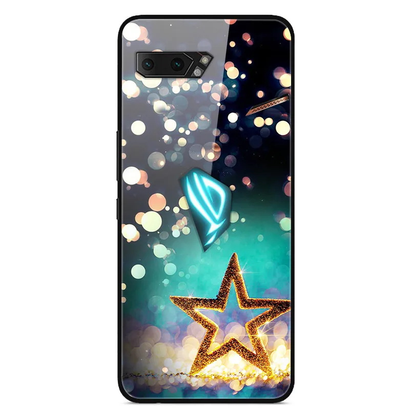 15 Для Asus Rog Phone II Case 6,5" закаленное стекло с принтом для задней крышки, Твердый Чехол для Asus Rog Phone 2 ZS660KL Phone Case fundas Rog2 - Цвет: 15