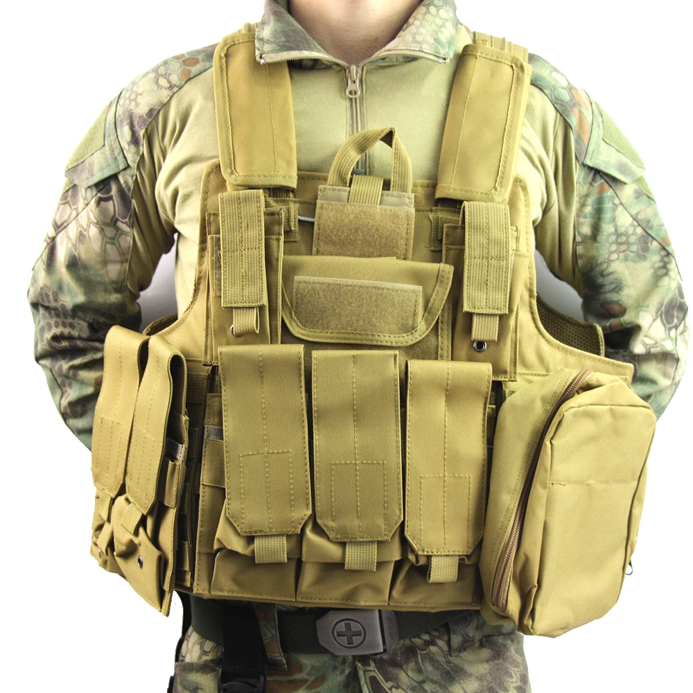 Plate Carrier Vest Tactical Military Chest Airsoft Combat Assault Game Vest US 