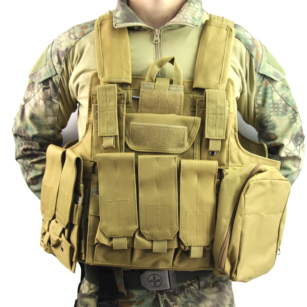 Tactical Molle Vest Military Assault Plate Carrier Combat Vest Men