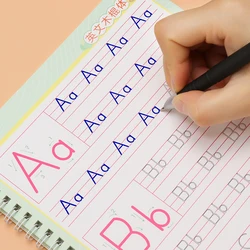 Reusable Stick Style English Alphabet Copybook Drawing Toys Hand Writing Groove Auto Fades Educational Toys For Children Kids