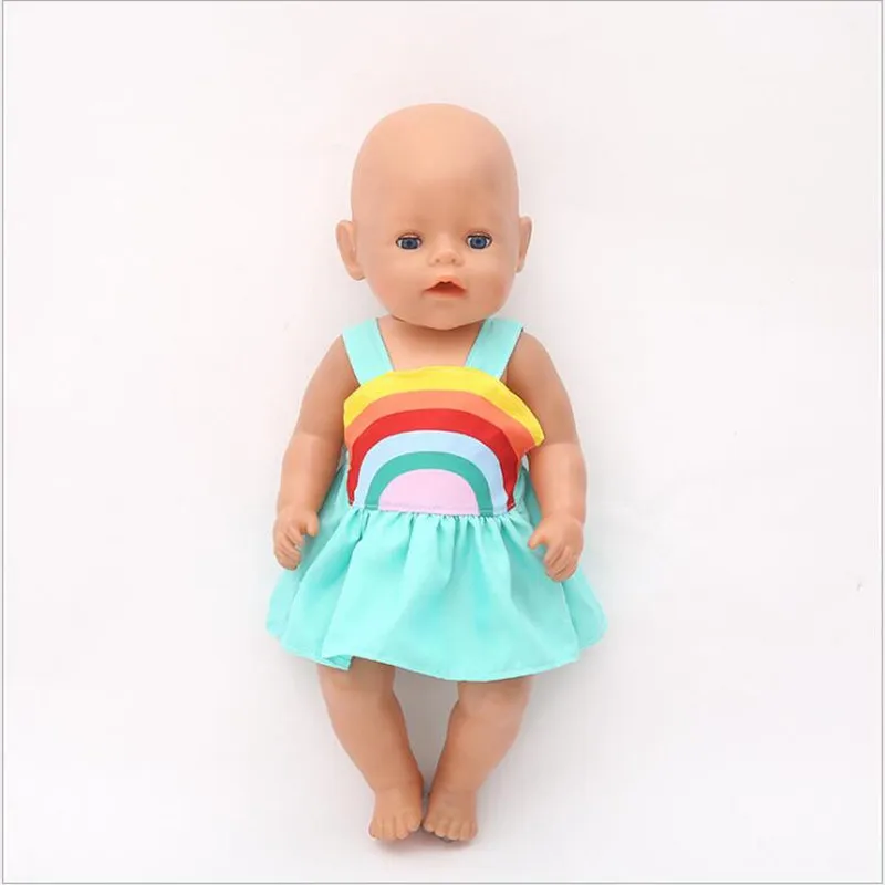 Born New Одежда для куклы младенца подходит 18 дюймов 43 см кукла чистый цвет Радужный