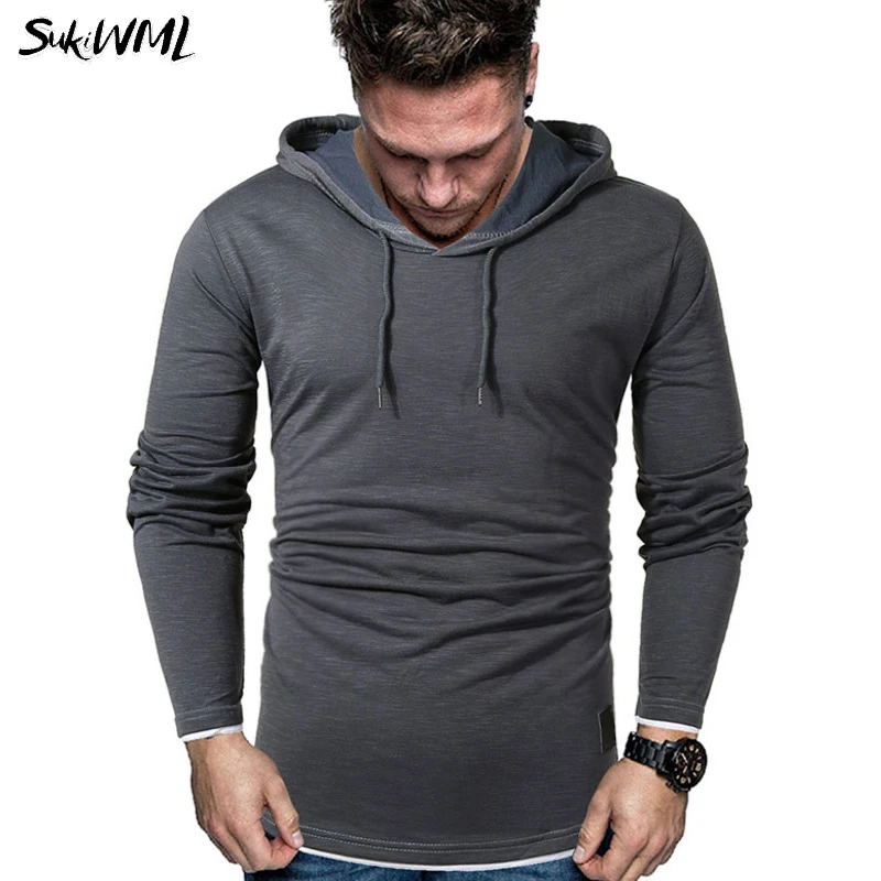 SUKIWML мужские толстовки 2019 осенние повседневные камуфляжные с длинными рукавами