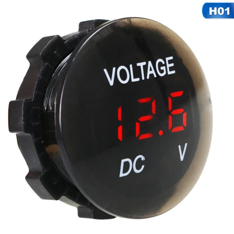 DC 12 V-24 V Цифровой Панель вольтметр Напряжение измеритель светодиодный Дисплей для авто мотоцикла Лодка ATV грузовик ремонт аксессуары - Цвет: 01