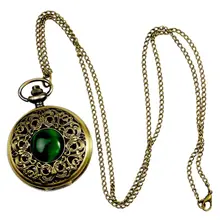 Креативные карманные часы классические зеленые кошачий глаз большие карманные часы открытые карманные часы