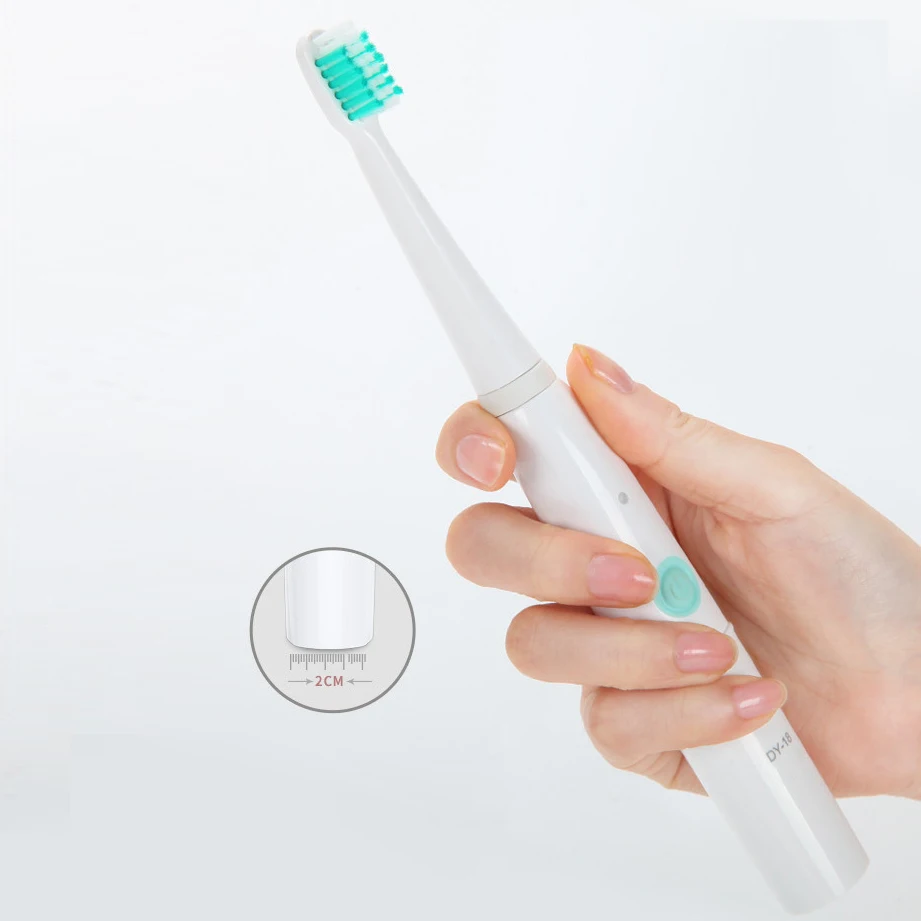 Dy18 Electric Toothbrush Sonic Adult Inductive Charging Toothbrush Holder with 4 Replacement Brush Head Body Waterproof Intellig