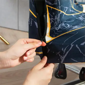 

2020 Geometric Pattern Stretch Chair Cover Spandex Removable Washable Chair Cover Big Elastic Slipcover For The Kitchen Banquet