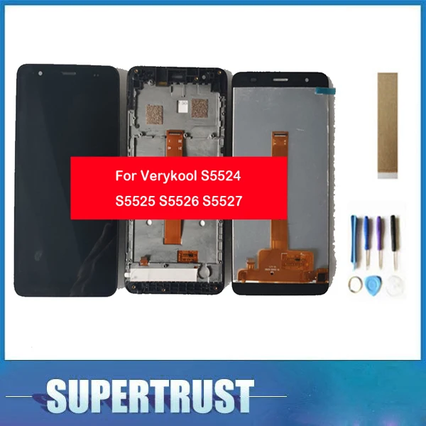 С/без рамки для Verykool S5524 S5525 S5526 S5527 ЖК-дисплей с сенсорным сенсором стекло дигитайзер сборка с инструментами лента