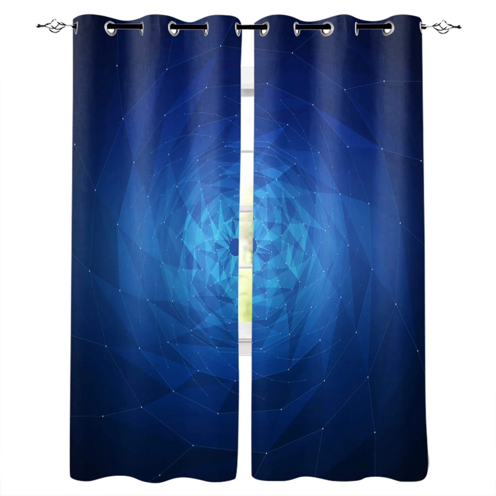 Space Decor Window Curtains Galaxy Stars in Celestial Astronomic Nebula Planets in Universe Drapes for Living Room Bedroom black and white curtains Curtains