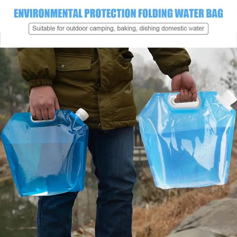 

New Folding Water Container PVC Foldable Water Storage Container Water Bags for Sport Camping Hiking Picnic BBQ Water Resistant