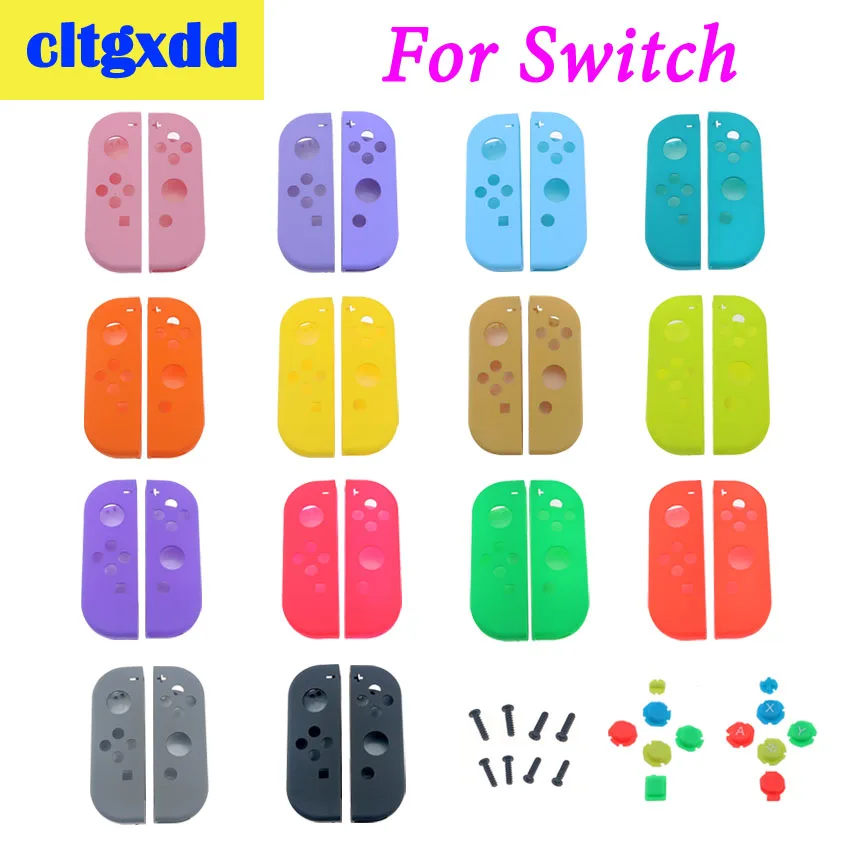 

cltgxdd Left Right Plastic Color Shell Replacement For Nintend Switch Joy-con Controller DIY Case & ABXY D-Pad Buttons Console