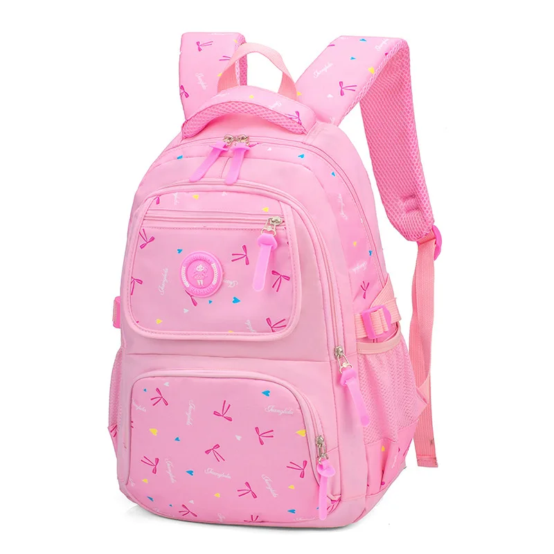 Школьные сумки для начальной и средней школы, вместительный рюкзак для девочек, повседневный рюкзак с принтом, ортопедический рюкзак из трех частей