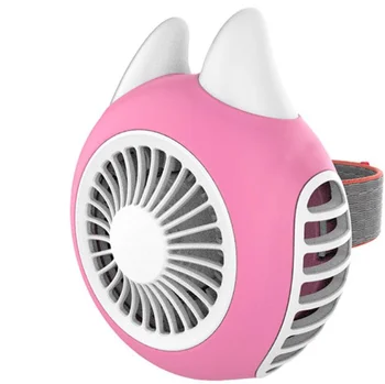 

USB Mini Fan Leafless Turbo Style Handheld Rechargeable Wearable Portable Desktop Fan with Rotating Dial Strap