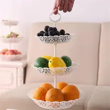 Трехслойная Фруктовая тарелка подставка для тортов десертов стеллаж для хранения домашние вечерние держатели для хранения прочные кухонные аксессуары