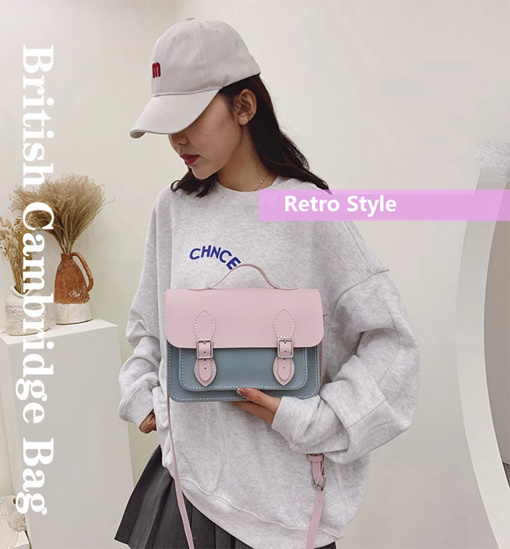 DIY Cambridge Bag Making Material Set PU Leather Handmade Satchel Backpack Handbag Shoulder Bags Crossbody Sewing Accessories
