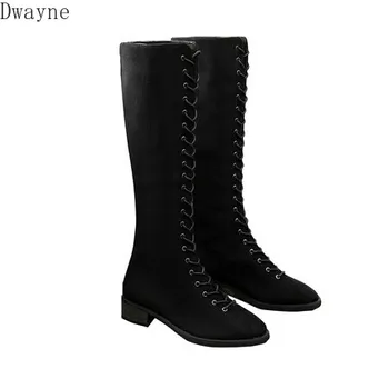 

Female 2019 autumn over the knee long boots net red fashion thin women's boots British wind knight boots