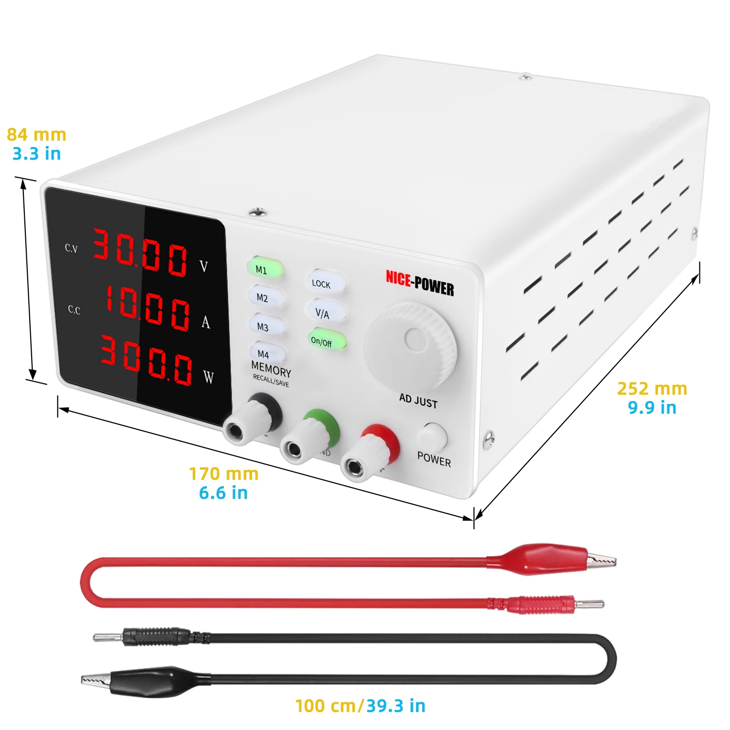 US $68.99 KUAIQU 30V 10A Precision Adjustable Digital Programmable Laboratory Switch DC Power Supply 60V Current Stabilizer USB Protect