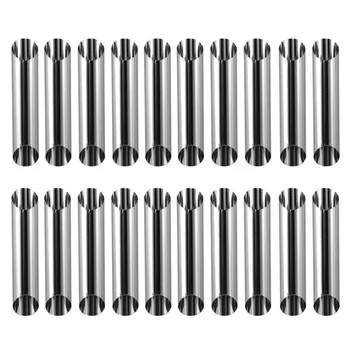 

20PCS Bread Baking Mold Stainless Steel Two-way Large Screw Tube Cylindrical Shaped Croissant Mold Pastry Making Molds Empty Bre
