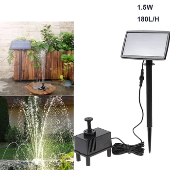 

Solar Power Fountain Pool Water Pump Panel Submersible Watering for Garden Pool Pond Patio Decoration 5M A50