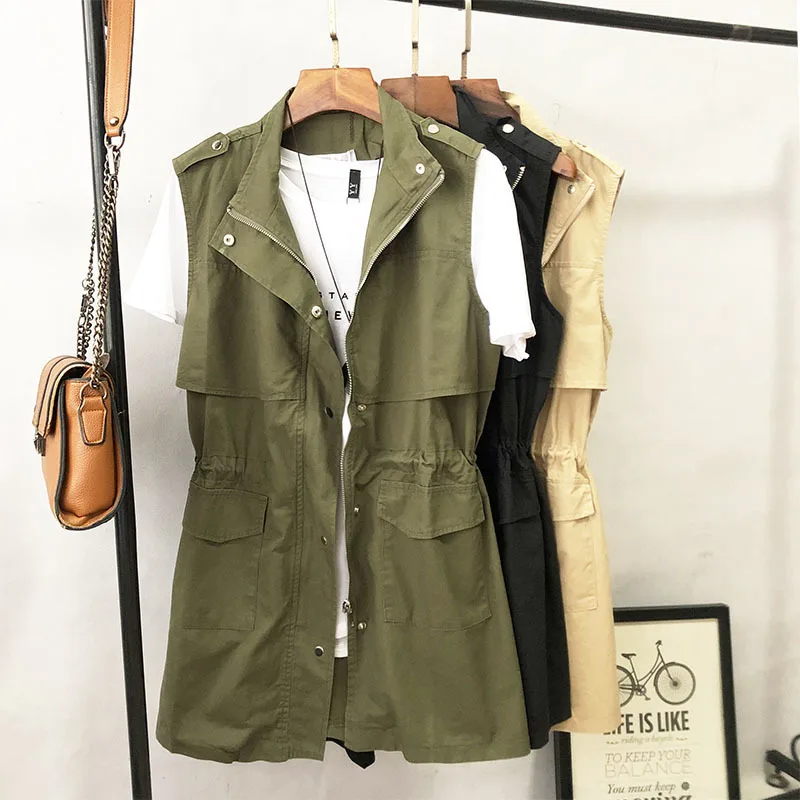 Chaqueta informal ajustada para mujer, Tops negros, blancos, verde militar,  rosa, primavera y otoño, chaleco de alta calidad, nueva moda|Chalecos y  chalecos| - AliExpress