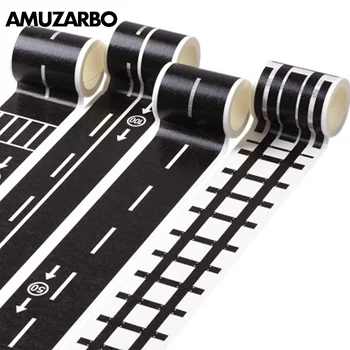 

Road Car Tape Sticker Roll for Cars Track and Train Sets Stick to Floors and Walls Quick Cleanup Children Toys Birthday Gift