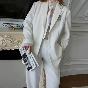 

loose Niche Embroidery Waist Notched Single Breasted Hollowed Out Blazers Jacket 2020 Spring Fashion Loose Women DMY3662