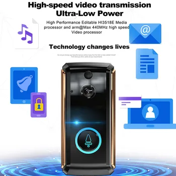 

Smart Wireless WiFi Doorbell HD 1080P IR Video Phone Intercom Security Camera Z827
