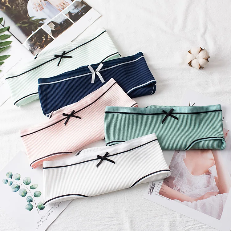 6 шт. японское милое нижнее белье для девочек женское с дышащей талией хлопковое