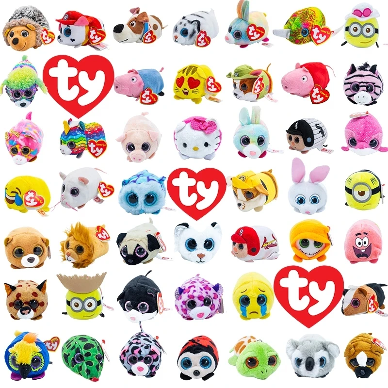 Ty Big Eyes Cute Ragdoll Plush Toy Mobile Phone Screen Wipe Mouse Crocodile Unicorn Owl Collection Doll Boy Girl Birthday Gift