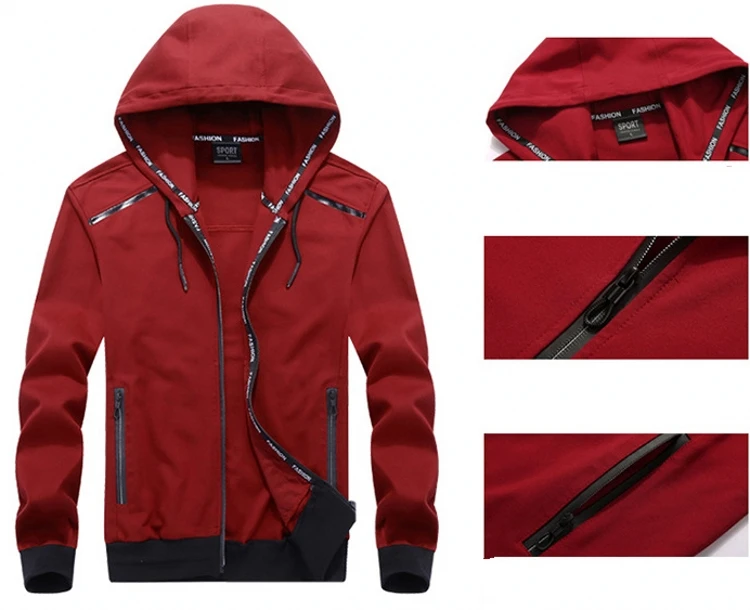 Spring Autumn Men Hoodies Jacket Cardigan Zipper Coats Sweatshirt  Male Sportwear Tracksuit Moletom Masculino Plus Size L-9XL