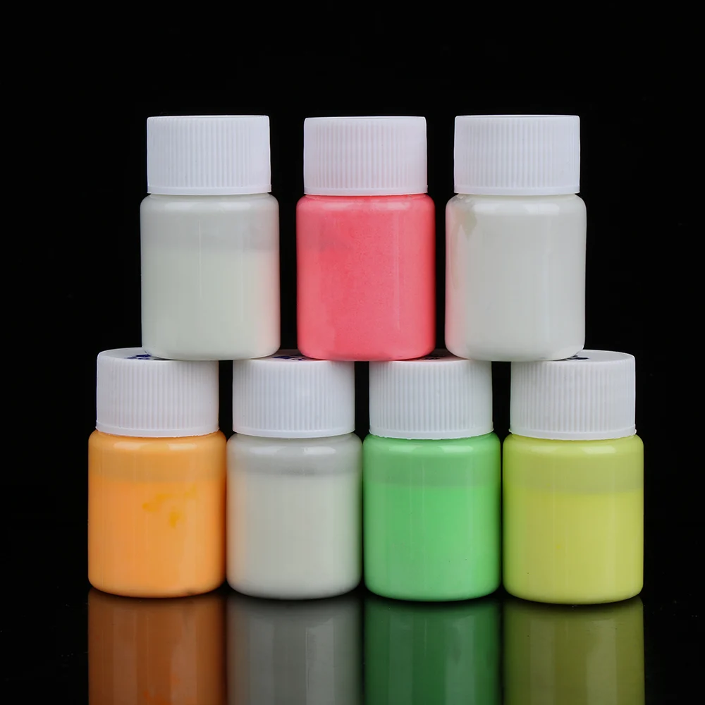 1 box Glow in the Dark Acrylic Luminous Paint Bright Pigment Party Decoration DIY Craft Body Paintc Nail Art | Красота и здоровье