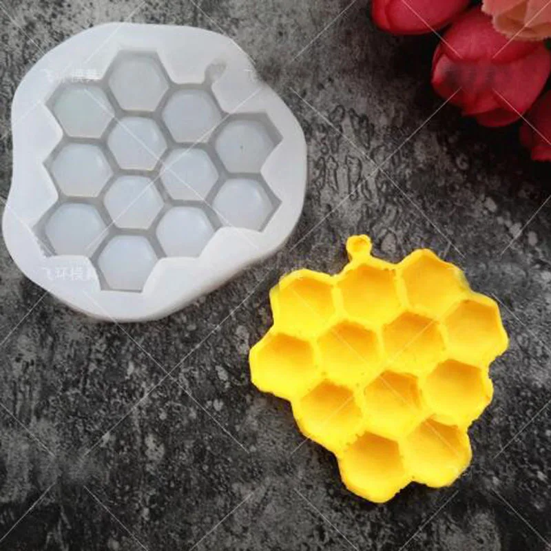 3D DIY пчелиное гнездо соты помадка формы кухонное мыло в виде пчелиных сот Форма