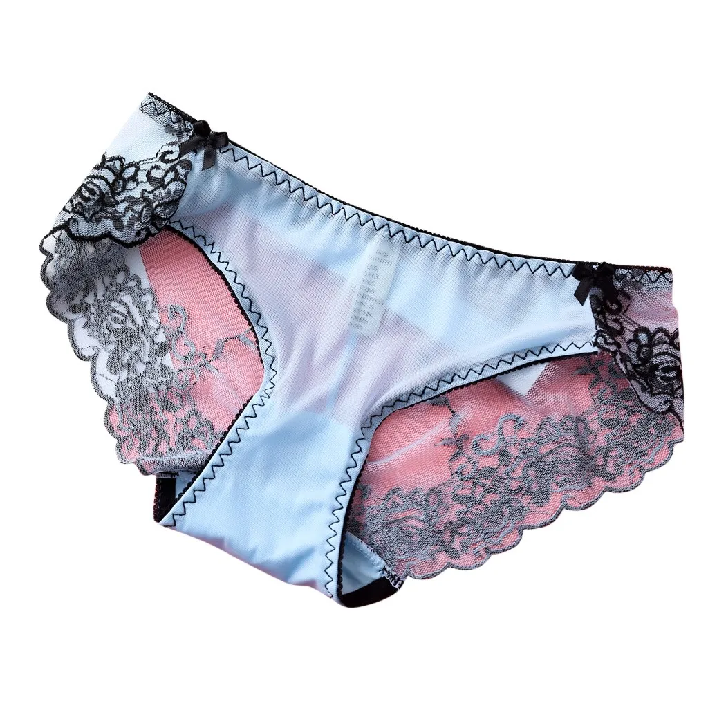 Women Lace Pants Fashion Embroidery Panties Summer Sexy Lace High Elastic Underpants Panties Underwear Сексуальное Белье