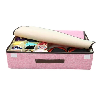 

Finishing Clothing Underwear Storage Racks Basket Spinning Cloth Folding Cover Storage Box Dormitory Woven Bamboo Storage Box