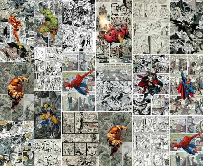 Пользовательские Настенные обои 3D Marvel Comics 3D настенные Детские комнатные обои декоративные ТВ фон настенные украшения живопись