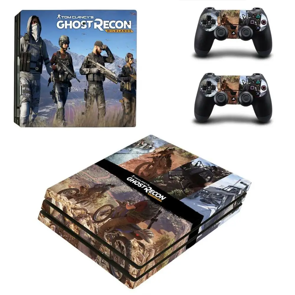 YSP4P-1111 Наклейка Tom Clancy's Ghost Recon wildland PS4 Pro, игровая станция 4, наклейка для кожи, для playstation 4, PS4 Pro, консоль и контроллер - Цвет: YSP4P-1111